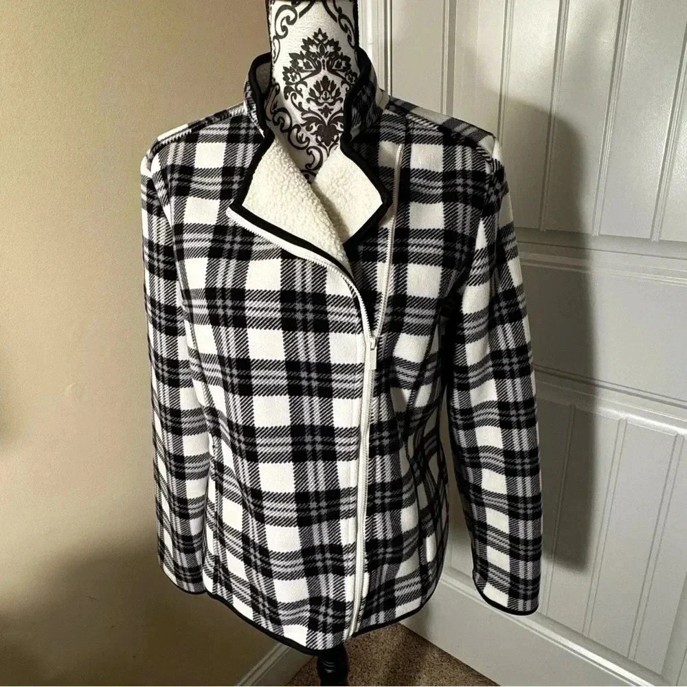 Liz Claiborne Fleece Moto Jacket